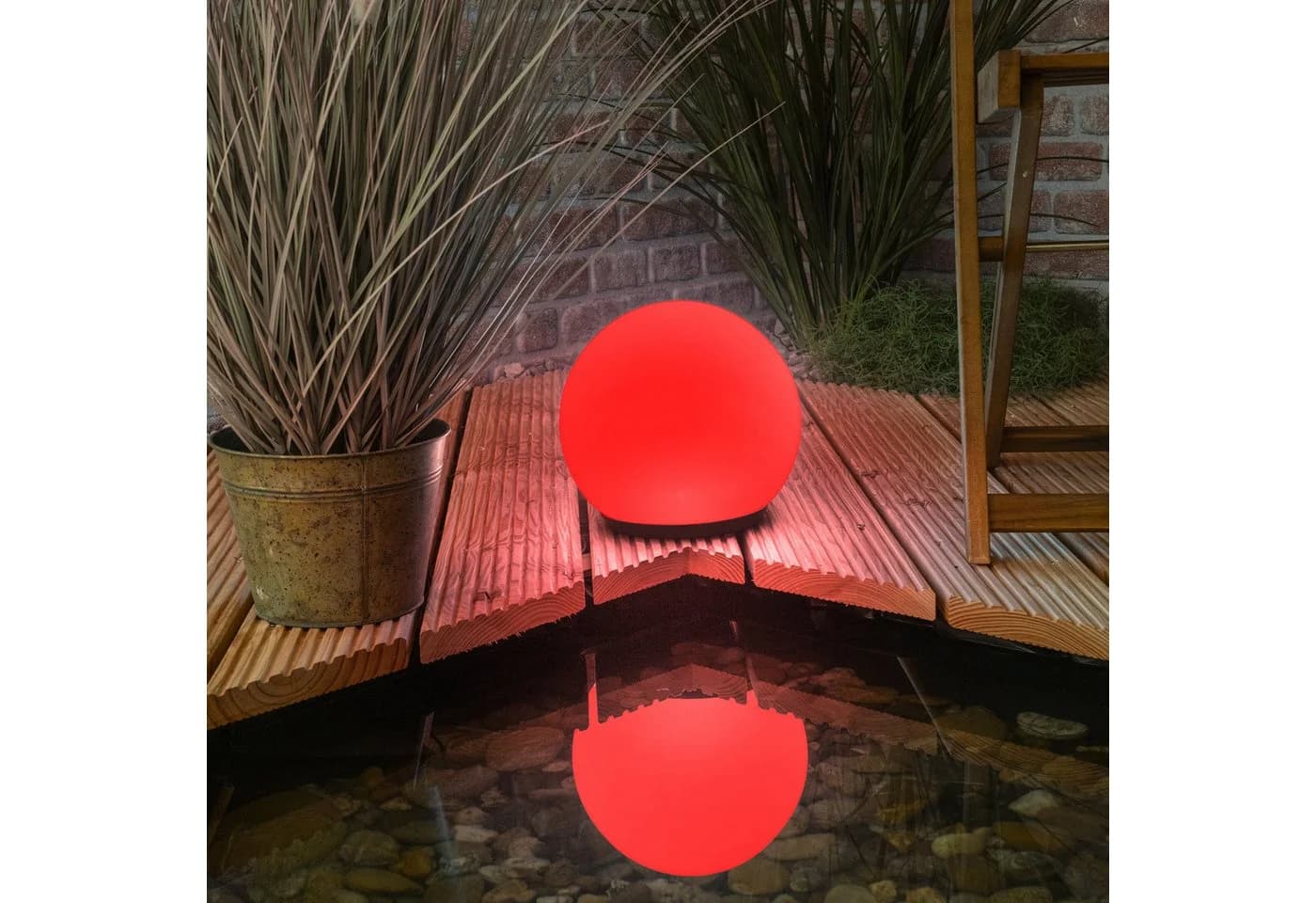 esotec FLOAT LED Solarkugel 25cm 7 Farben mit Fernbedienung - Bild 5