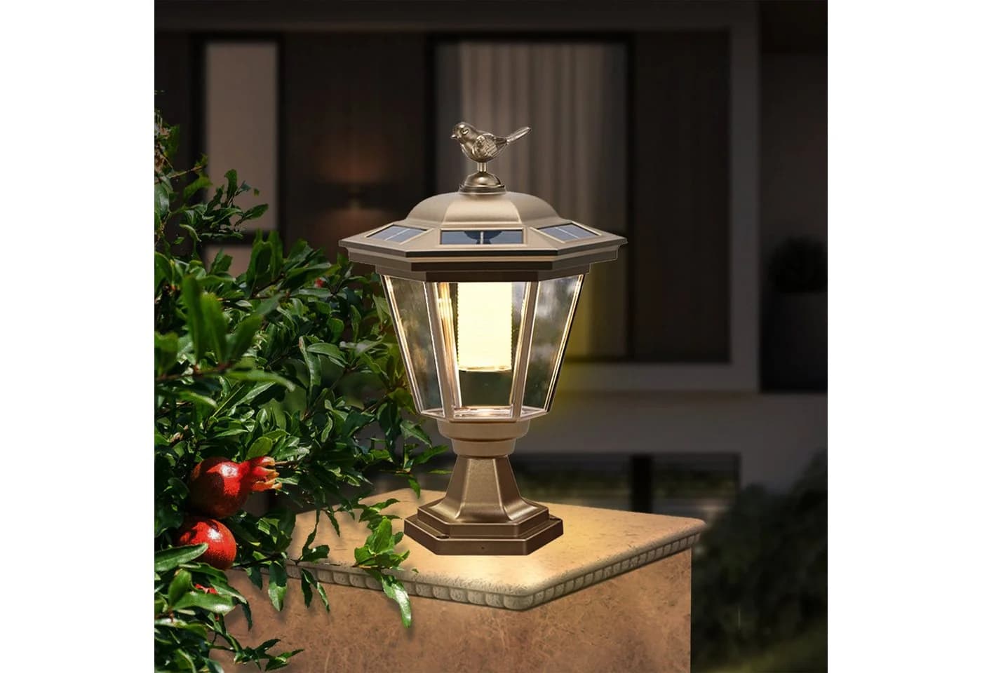 esotec LED Gartenleuchte Solar Sockelleuchte Tivoli Kupfer - Bild 5