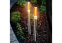 esotec LED Solar Gartenleuchte TWINS 2x bernsteinfarben Acryl Edelstahl Bild 2