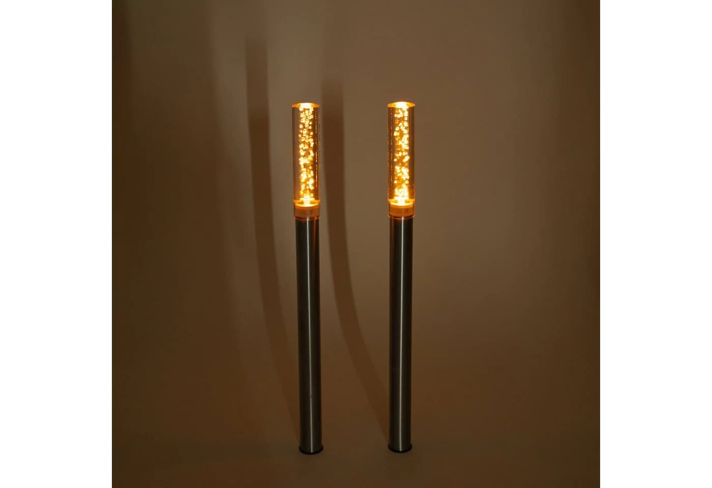 esotec LED Solar Gartenleuchte TWINS 2x bernsteinfarben Acryl Edelstahl - Bild 5