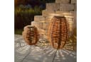esotec LED Windlicht Solar Rattanleuchten Victoria 2er Set Braun Bild 2