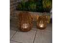 esotec Solar Windlicht Isabella 2er-Set Rattan Kristallkugel warmweiß Bild 2