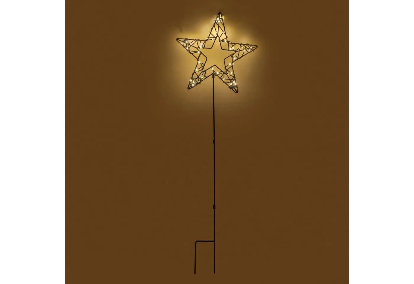 esotec LED Solarleuchte Weihnachtsstern 60 LEDs warmweiß Metall - Bild 3