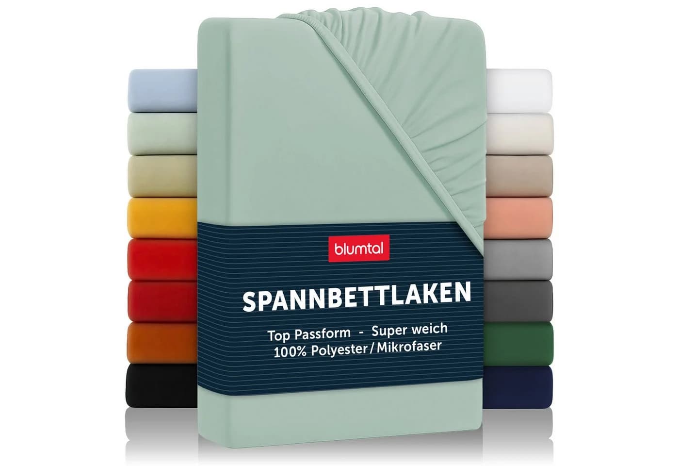 Blumtal Spannbettlaken Mikrofaser Grün Rundumgummizug - Bild 2