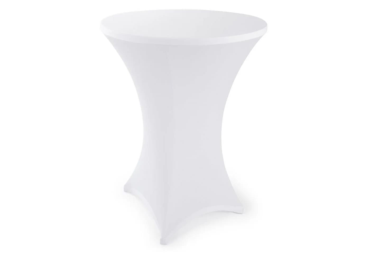 Blumtal Stehtischhusse Stretchbezug Weiß Elegant für Bistrotische - Bild 2