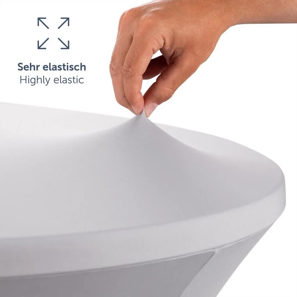 Blumtal Stehtischhusse Stretchbezug Anthrazit für Ø 60-85 cm - Bild 3