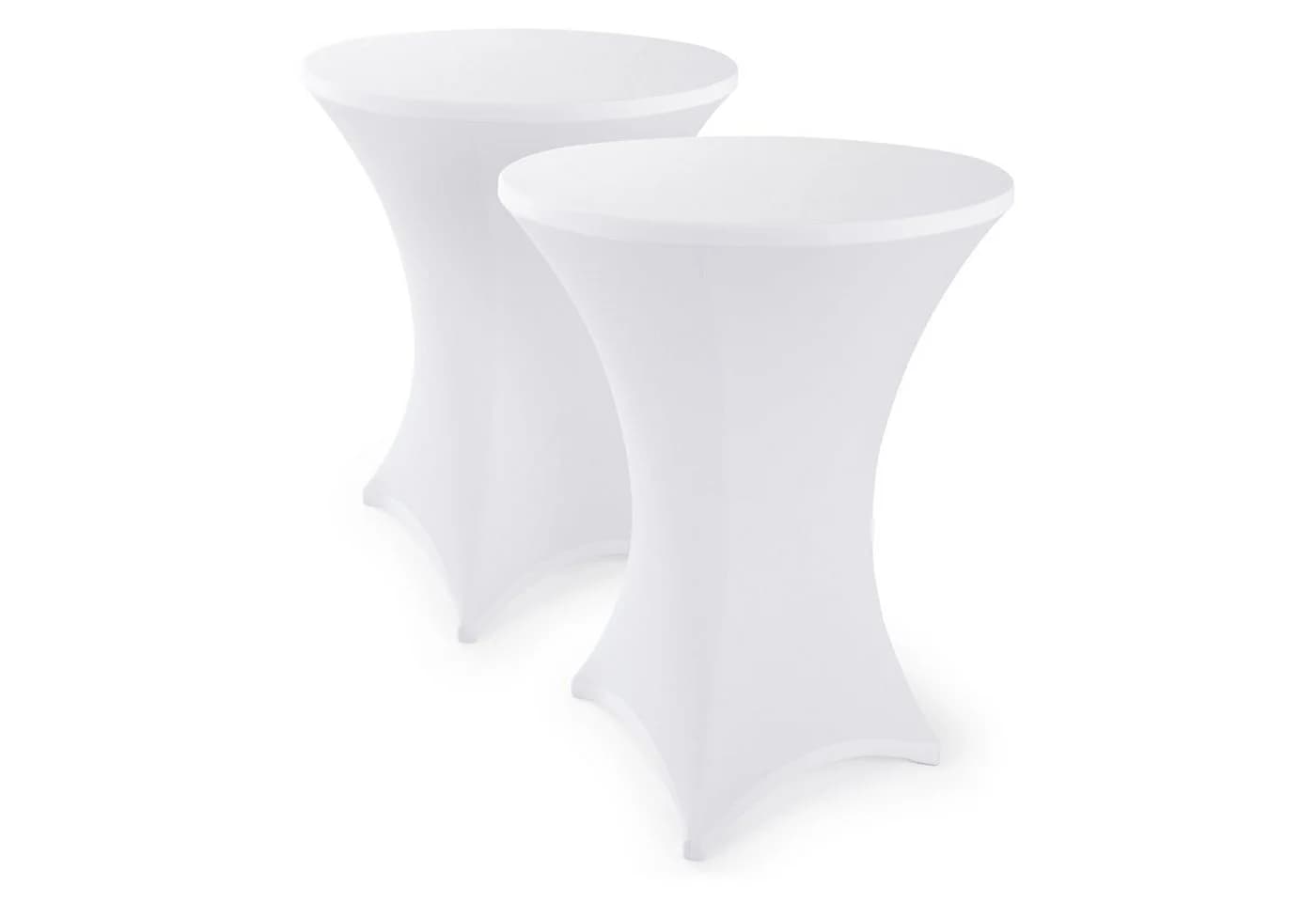 Blumtal Stehtischhusse Stretchbezug Weiß Elegante Tischhülle - Bild 2
