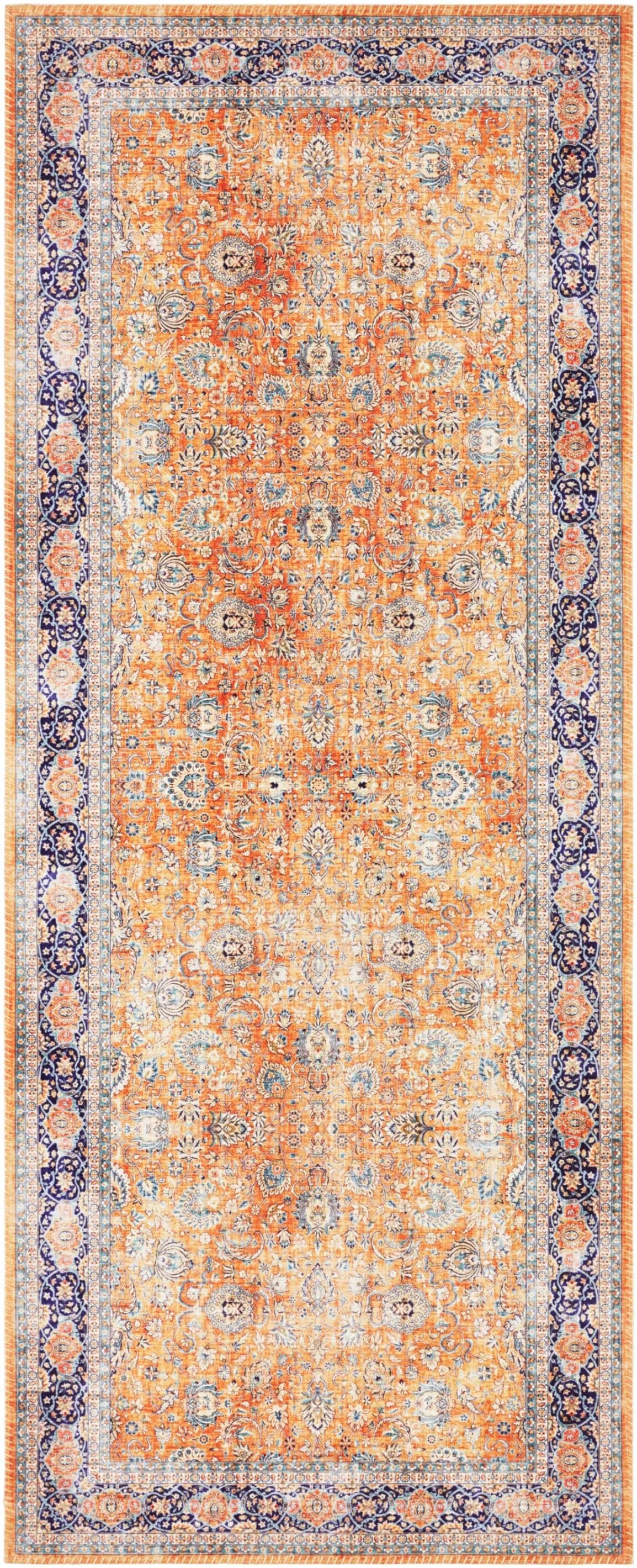 Teppich ELLE DECORATION Keshan Maschad Goldgelb Vintage Orientalisch