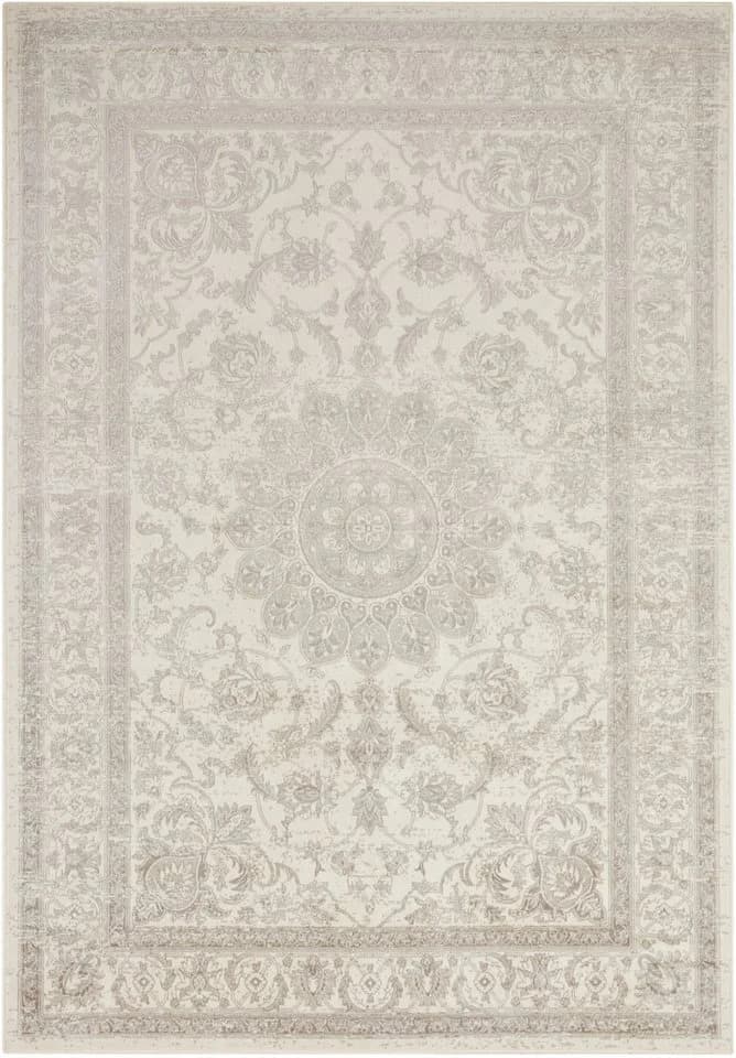 HANSE HOME Teppich Oriental Creme Grau Samt-Optik
