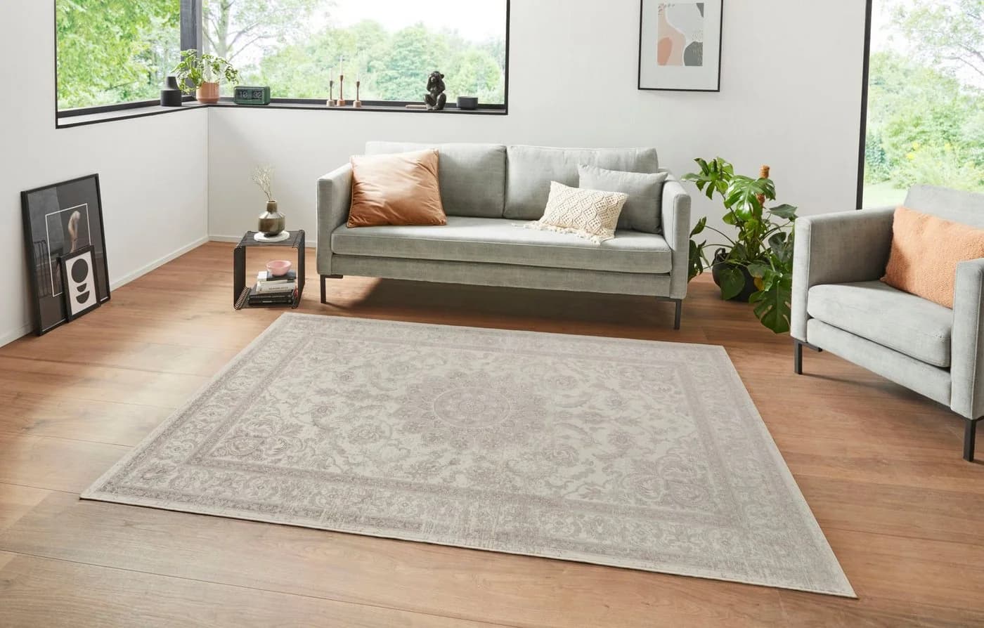 HANSE HOME Teppich Oriental Creme Grau Samt-Optik - Bild 2