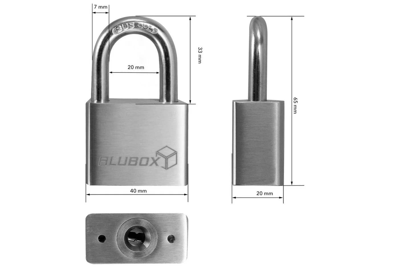 ALUBOX Aufbewahrungsbox aus massivem Riffelblech mit Vorhängeschlösser - Bild 5