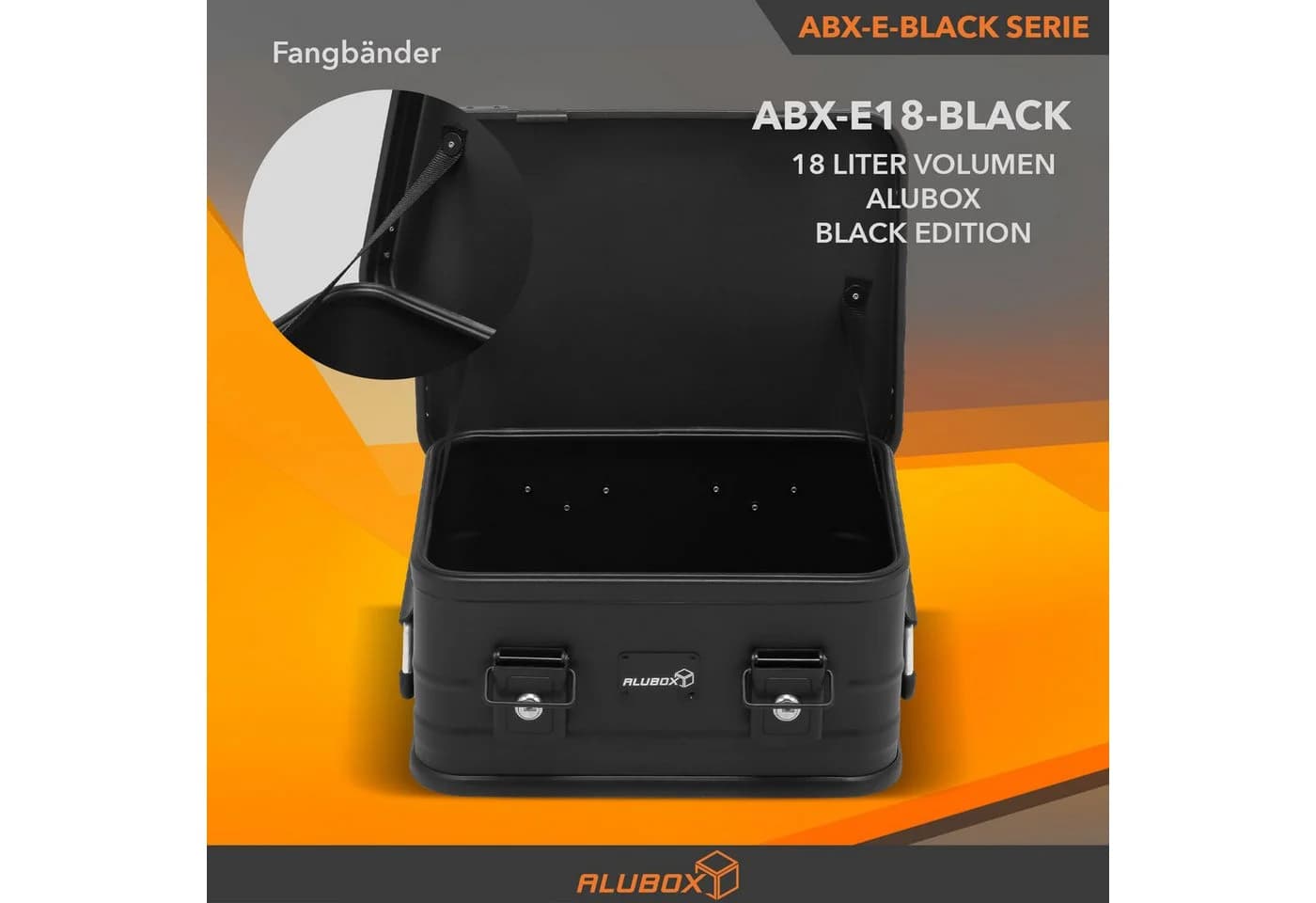 ALUBOX Metallkiste 18L Schwarz Stapelbar & Abschließbar - Bild 5