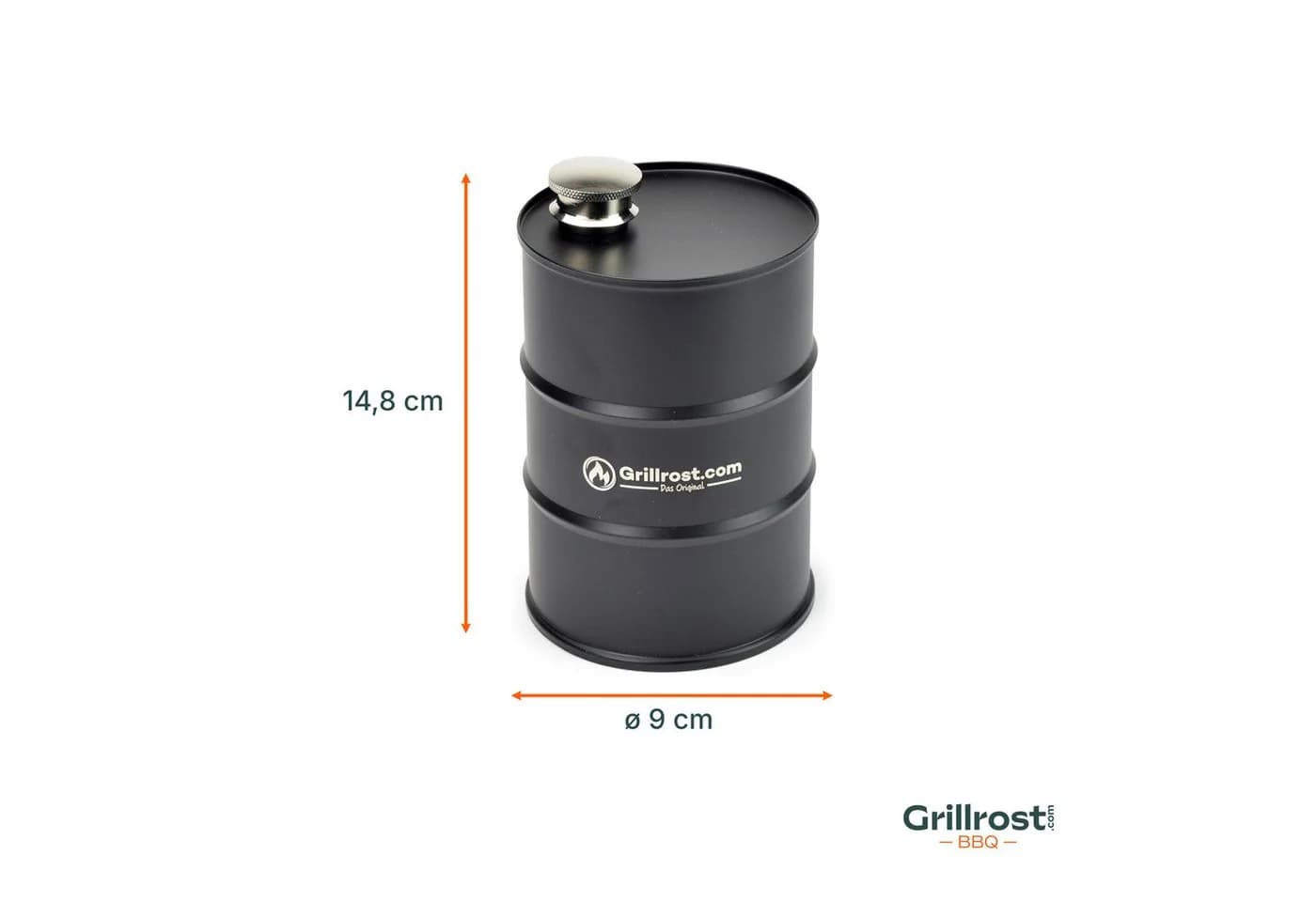 Grillrost.com BBQ Mini Feuertonne Schwarz - Ölfass Made in Germany - Bild 4