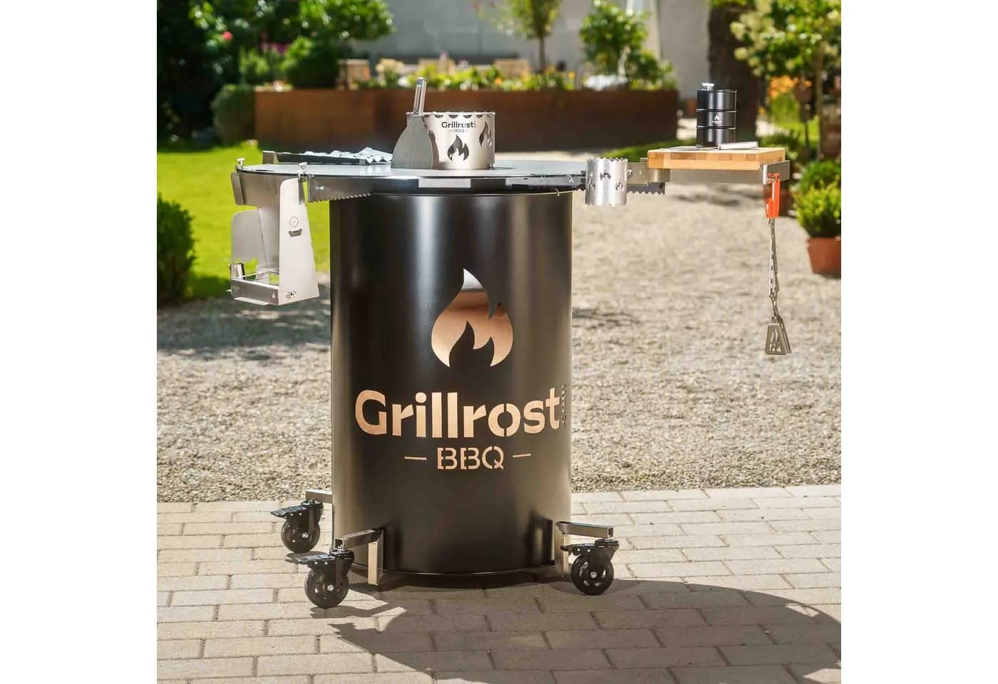 Grillrost.com BBQ Mini Feuertonne Schwarz - Ölfass Made in Germany - Bild 5