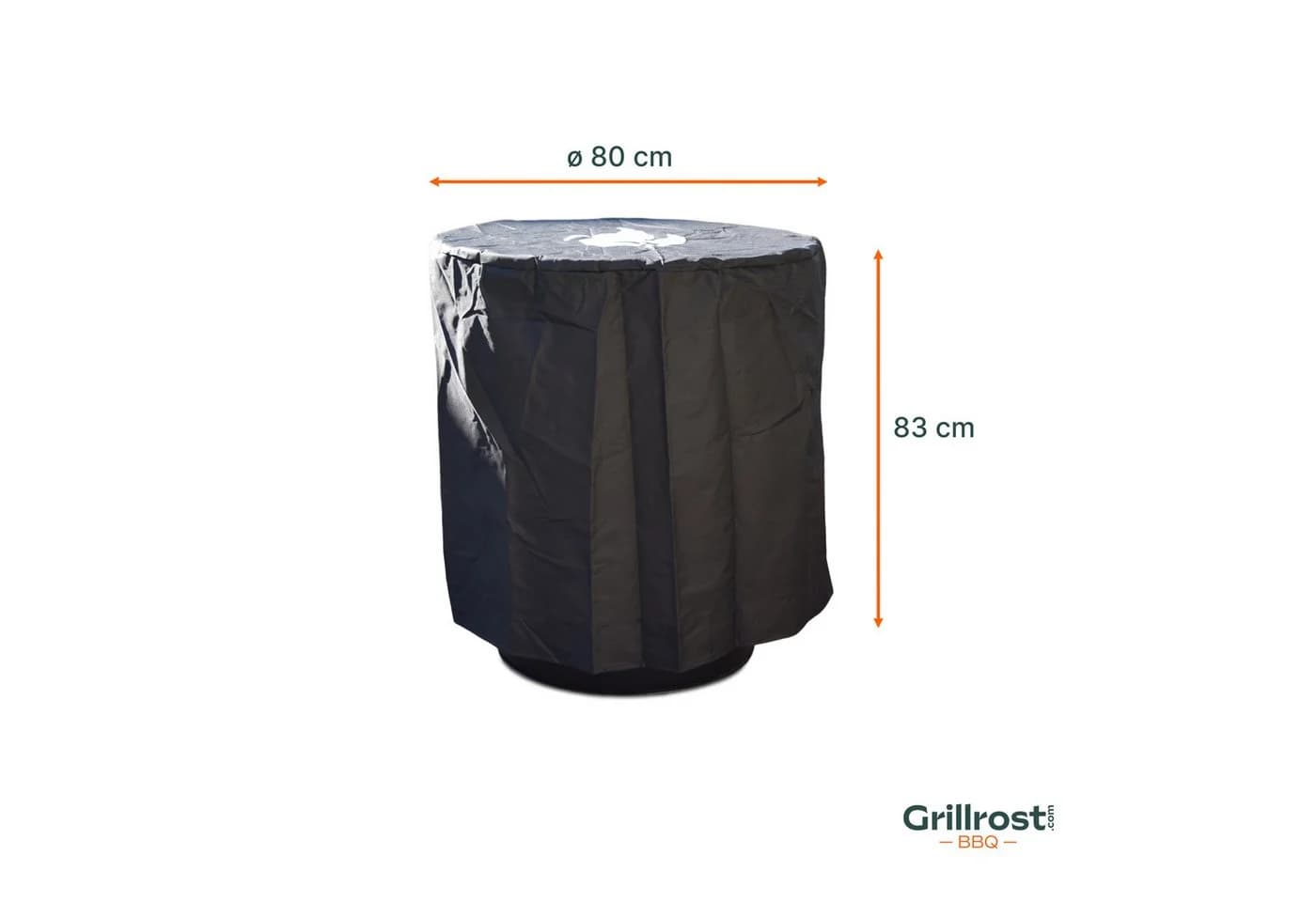 Grillrost.com BBQ Abdeckhaube für Feuerplatte 80cm Schwarz - Bild 5