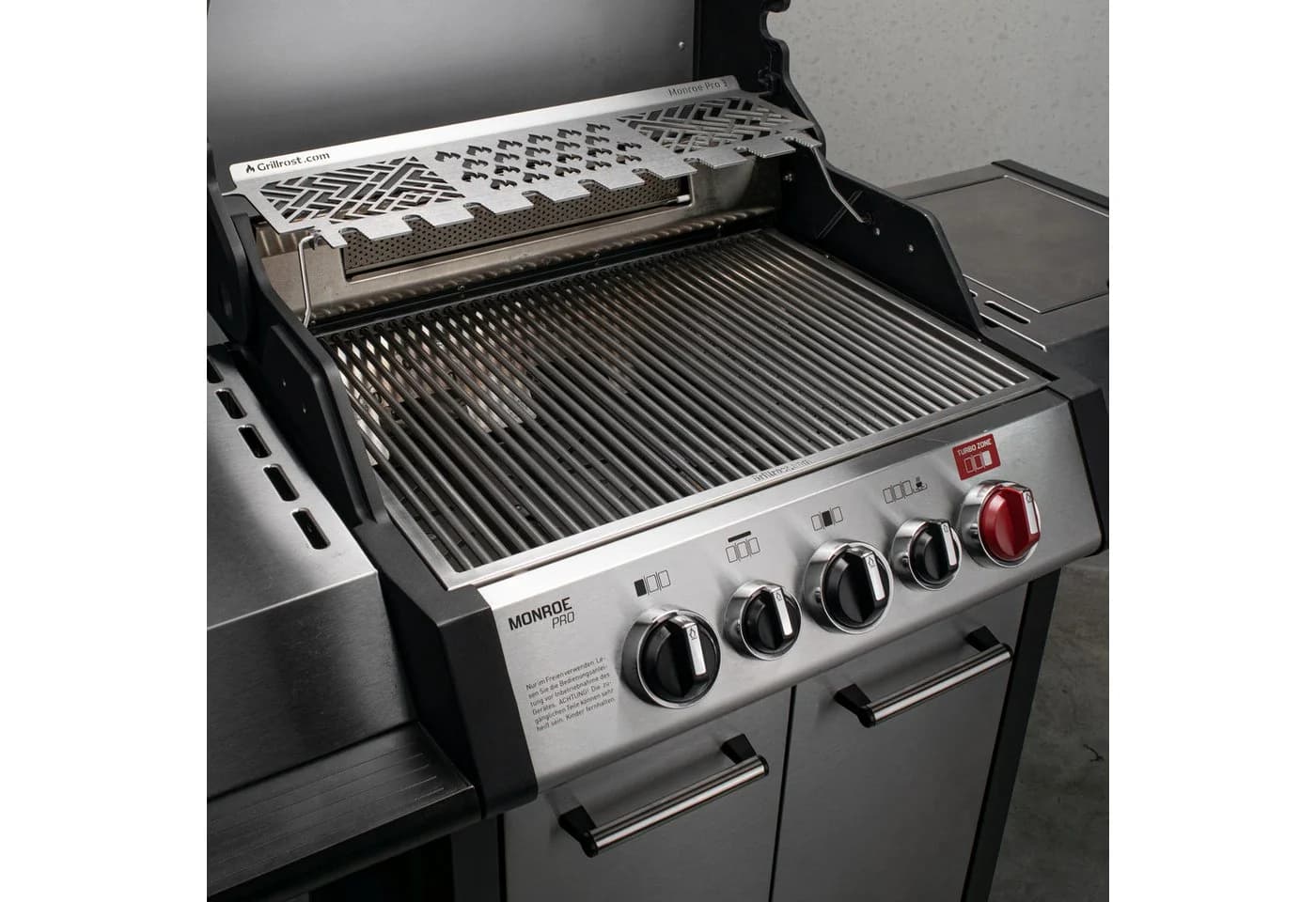 Grillrost.com BBQ Warmhalterost Edelstahl für Enders Monroe Pro 3 Silber