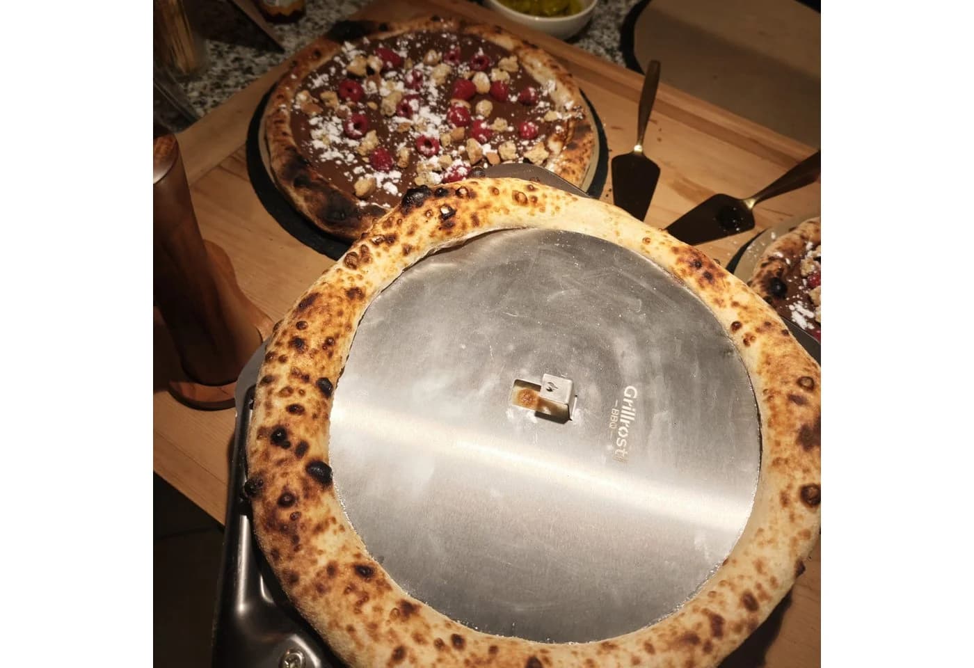 Grillrost.com BBQ Blind Slice Edelstahl Pizza-Blindbackeinsatz 240mm Silber