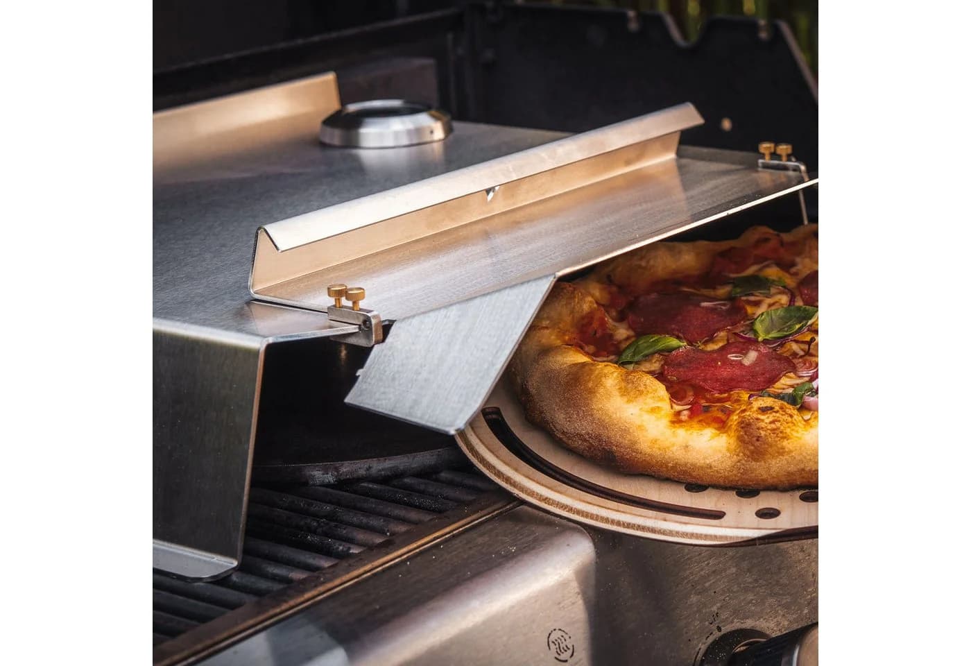 Grillrost.com BBQ Klapptür Edelstahl für Pizzahaube G-1097 - Bild 4