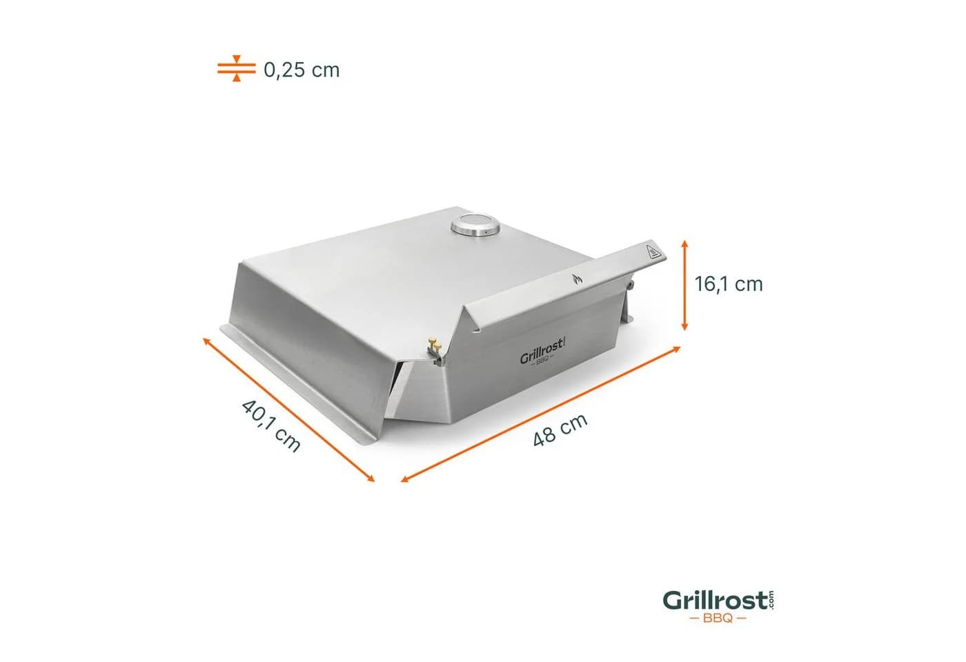 Grillrost.com BBQ Klapptür Edelstahl für Pizzahaube G-1097 - Bild 5