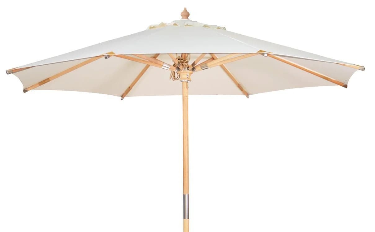 Kai Wiechmann Sonnenschirm 350 cm Weiß Raminholz - Bild 2