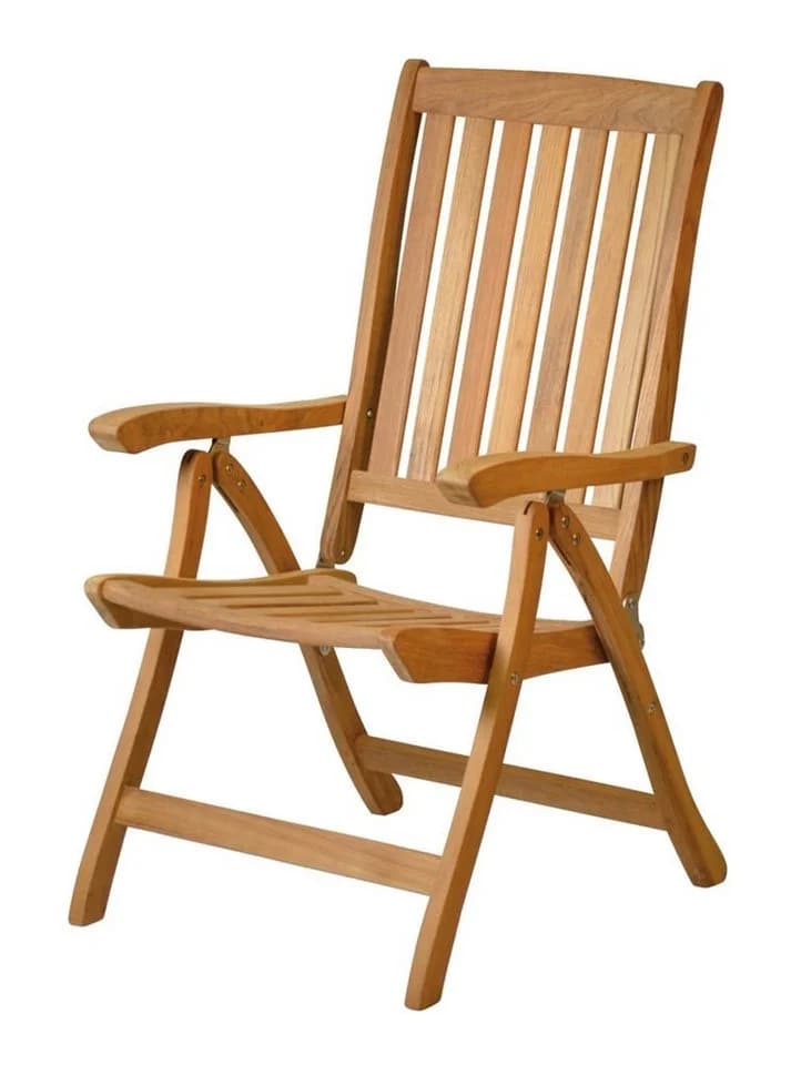 Kai Wiechmann Verstellbarer Teak Hochlehner Gartenstuhl Klappsessel - Bild 2