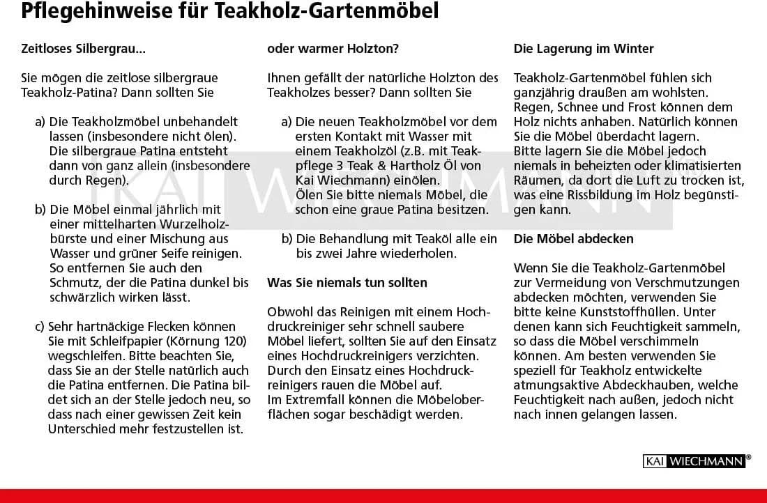 Kai Wiechmann Gartensessel Polyrattan Cream Teakholz - Bild 5