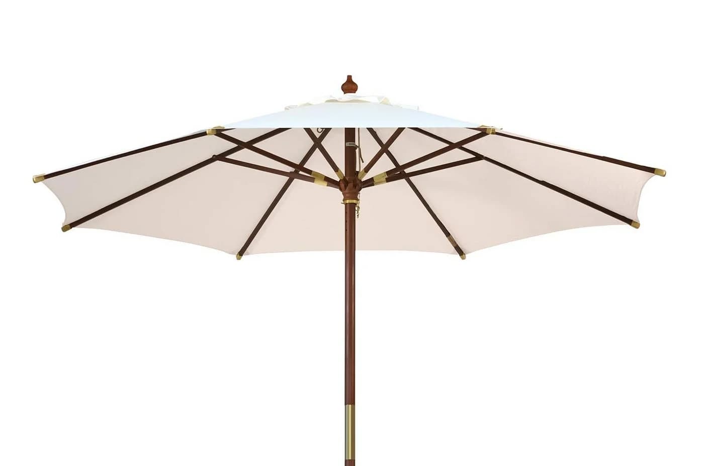 Kai Wiechmann Runder Sonnenschirm 300 cm Weiß Holz - Bild 2