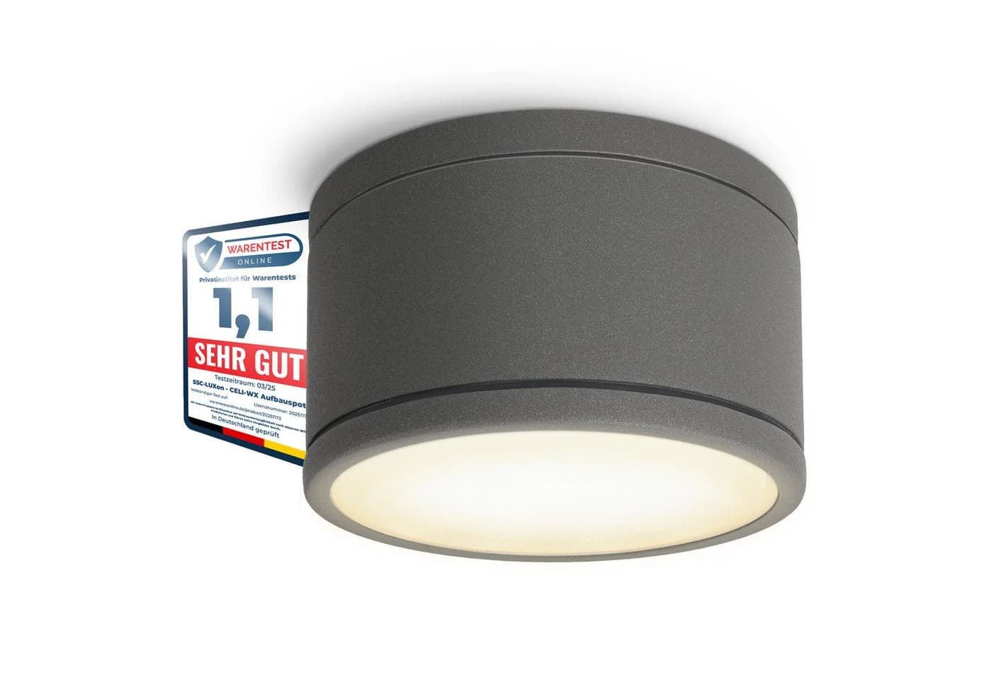 SSC-LUXon LED Außen-Deckenleuchte CELI-WX Anthrazit IP44 - Bild 2