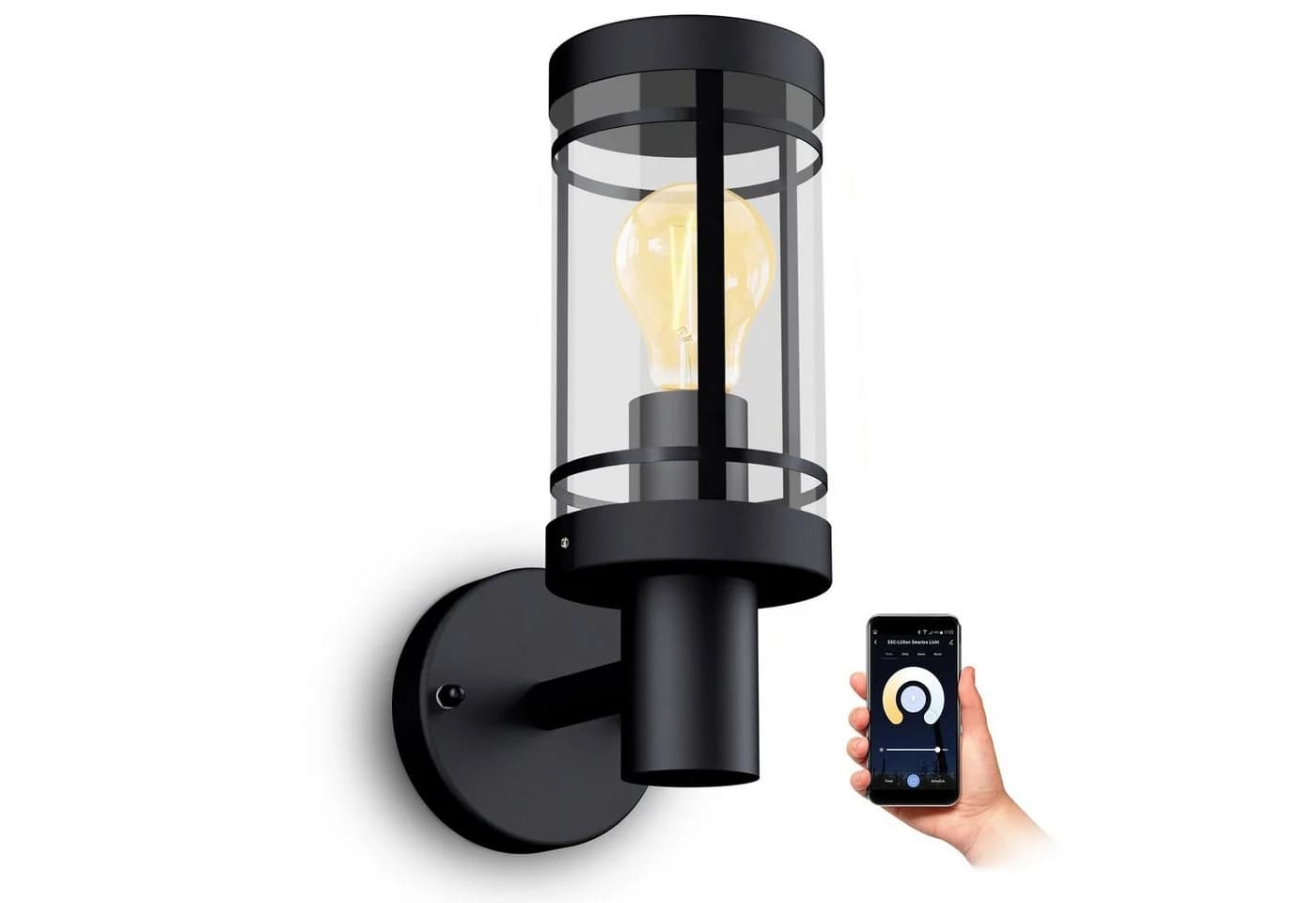 SSC-LUXon LED Außen-Wandleuchte MIENTO Schwarz Smart IP44 - Bild 2