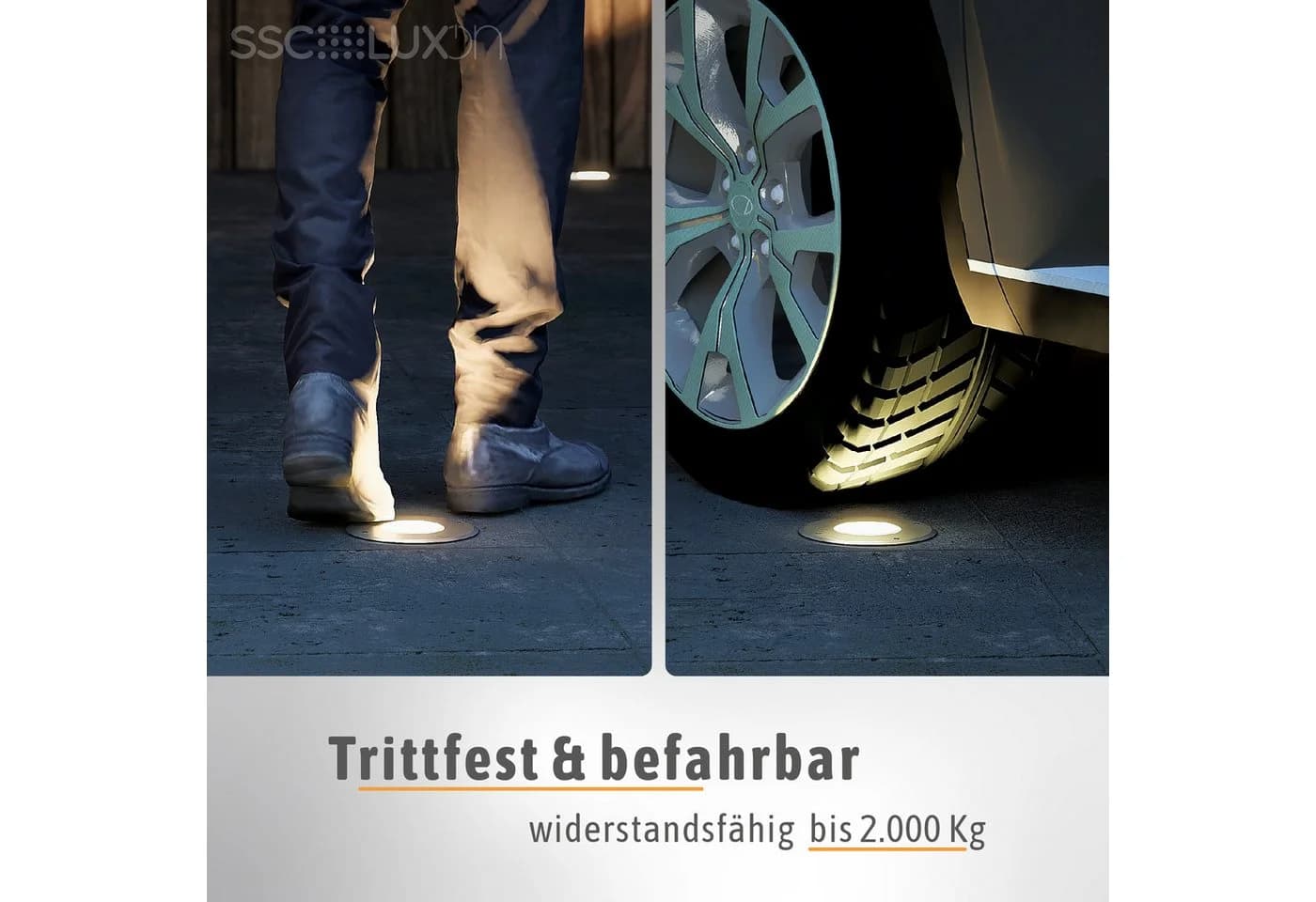 SSC-LUXon LED Gartenstrahler Bodeneinbaustrahler JUAVI rund & schwenkbar in Edelstahl gebürstet - Bild 4