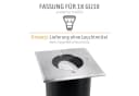 SSC-LUXon LED Gartenstrahler JUAVI quadratisch schwenkbar Edelstahl Bild 1