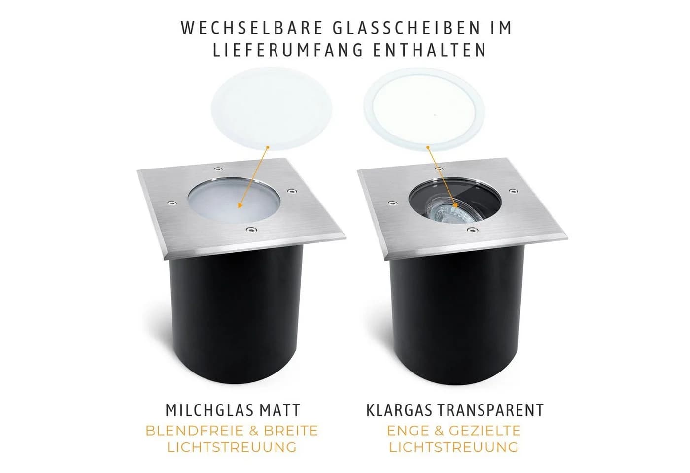SSC-LUXon LED Gartenstrahler JUAVI quadratisch schwenkbar Edelstahl - Bild 4