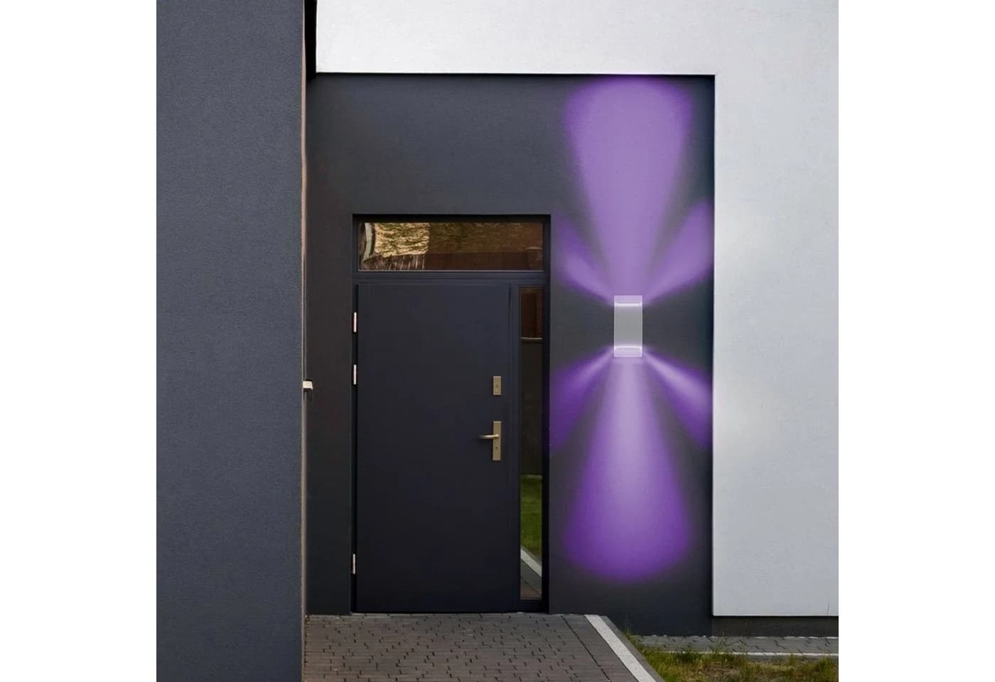 SSC-LUXon LED Außen-Wandleuchte Grau Smart RGB WLAN Dimmbar - Bild 4