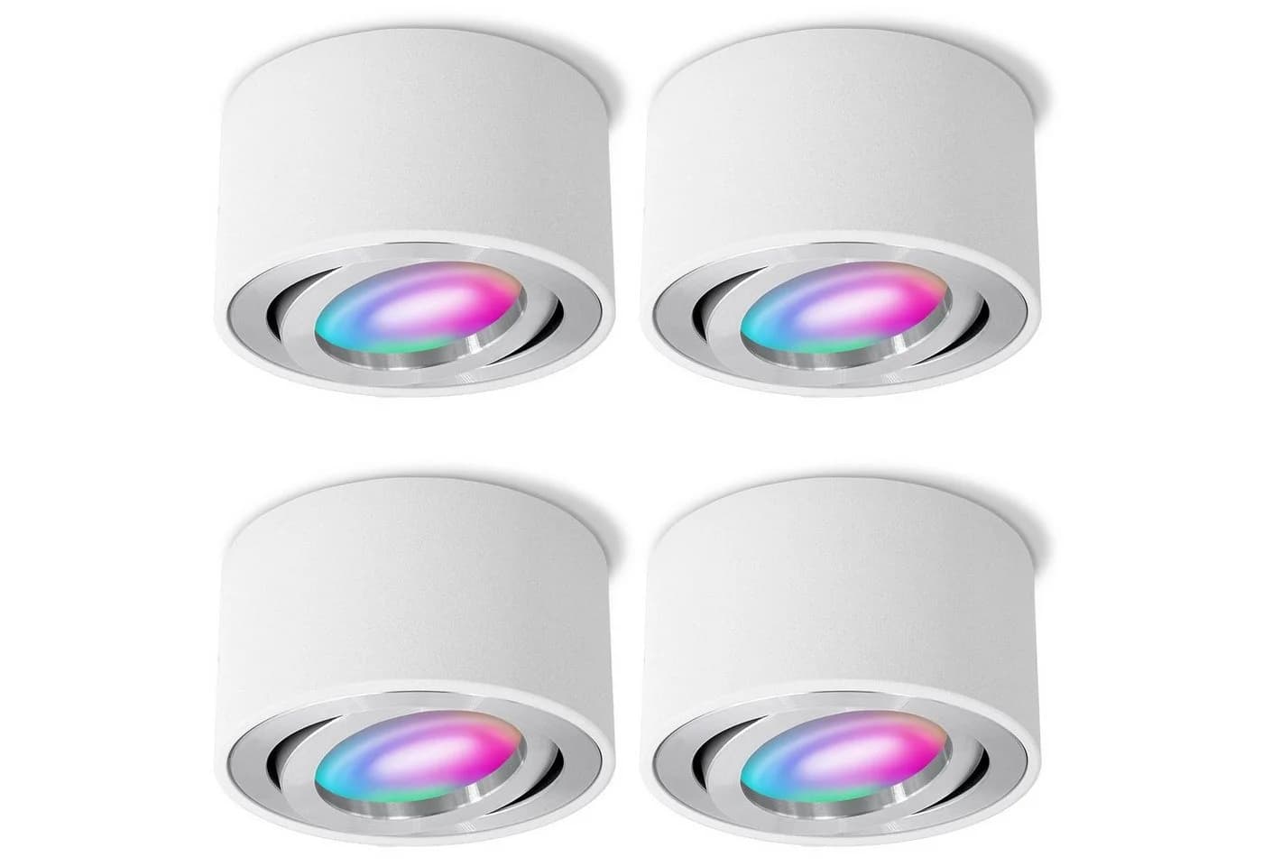 SSC-LUXon LED Aufbaustrahler CELI-1W Weiß Schwenkbar RGB WLAN Dimmbar