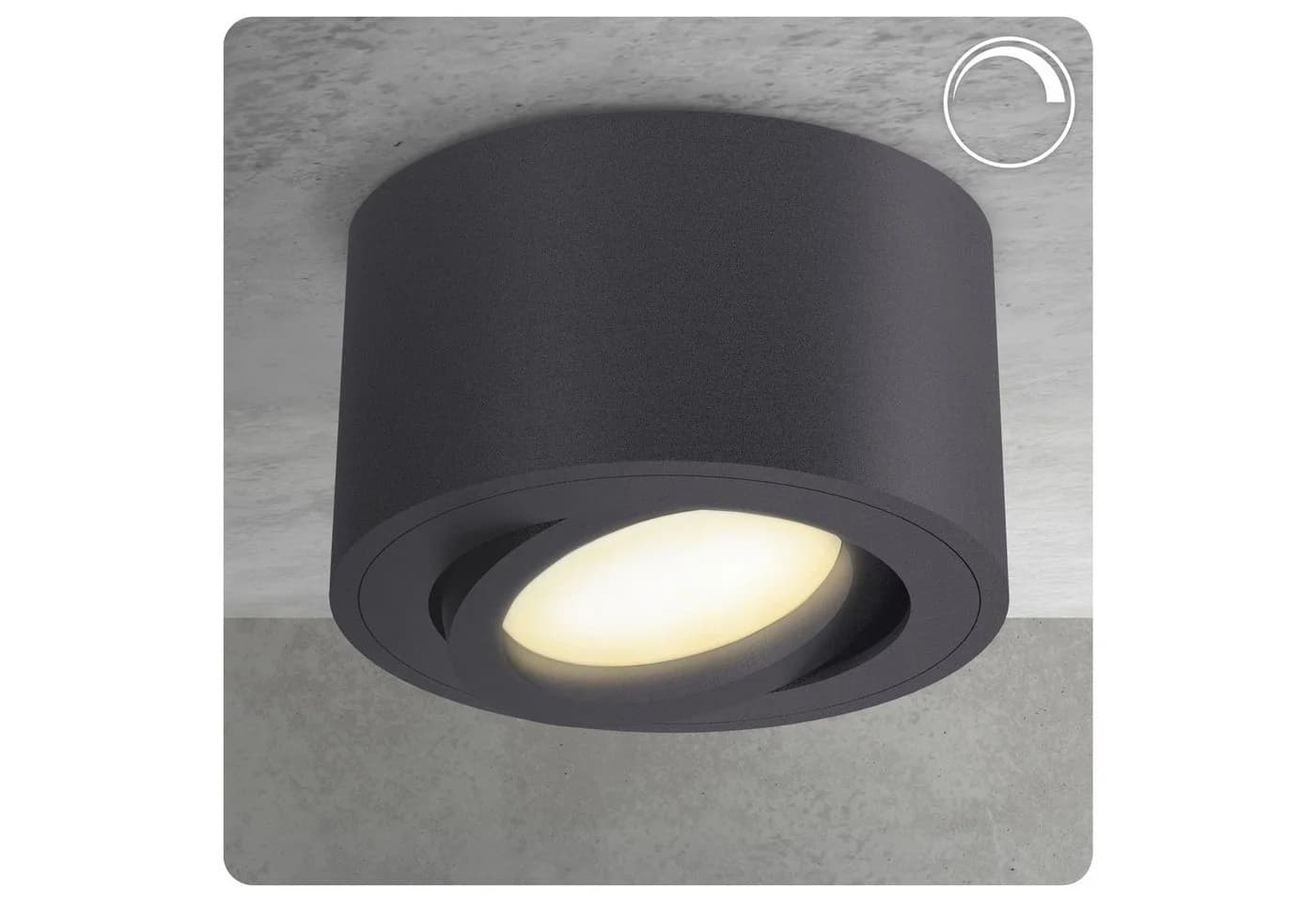 SSC-LUXon LED Aufbaustrahler CELI-1N Anthrazit 6W dimmbar 3CCT