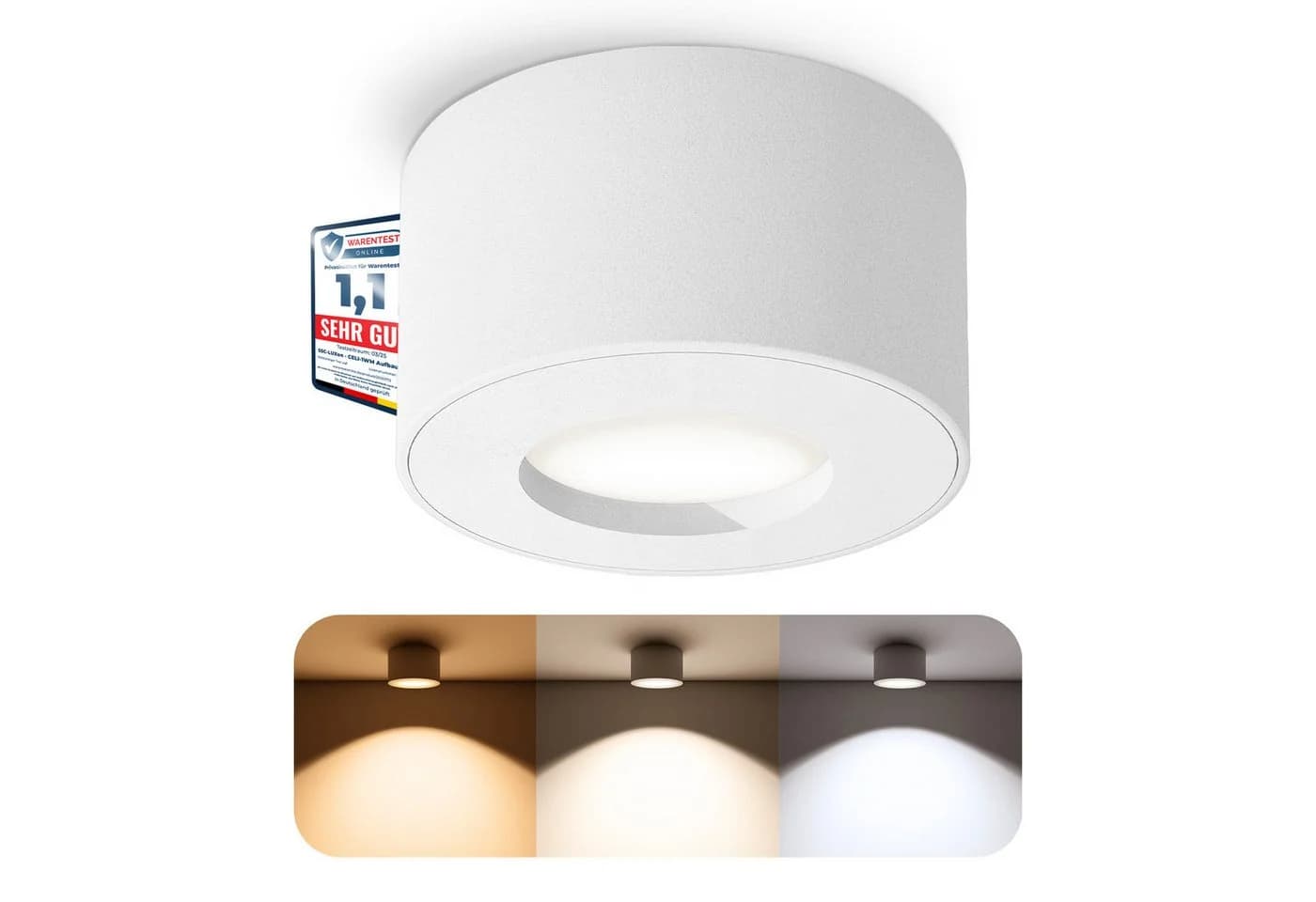 SSC-LUXon CELI-1 LED Aufbauspot IP44 dimmbar 3CCT weiß - Bild 2