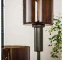 famlights Stehleuchte Geli Braun E27 3-flammig Glas Metall Bild 3