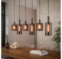famlights Pendelleuchte Geli Braun E27 6-flammig dimmbar Bild 3