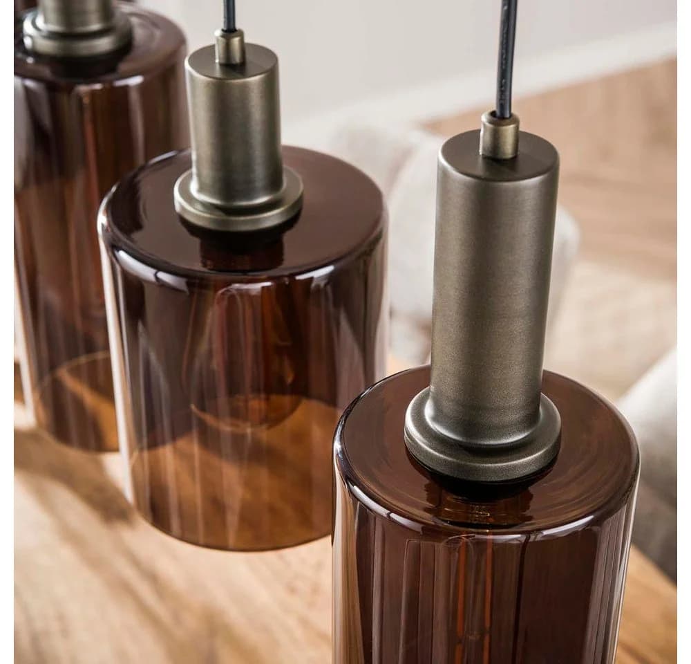 famlights Pendelleuchte Geli Braun E27 6-flammig dimmbar - Bild 5