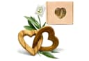OLIQUE Dekofigur Verbundenes Herz aus Olivenholz – Symbol der Liebe und Verbundenheit Bild 2
