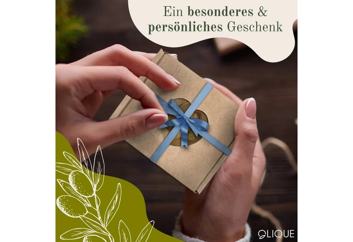 OLIQUE Dekofigur Verbundenes Herz aus Olivenholz – Symbol der Liebe und Verbundenheit - Bild 5