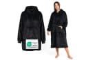 my STITCHERY Wohndecke Hoodie Schwarz Personalisiert Sherpa mit Ärmeln Bild 2