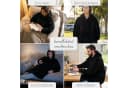 my STITCHERY Wohndecke Hoodie Schwarz Personalisiert Sherpa mit Ärmeln Bild 5