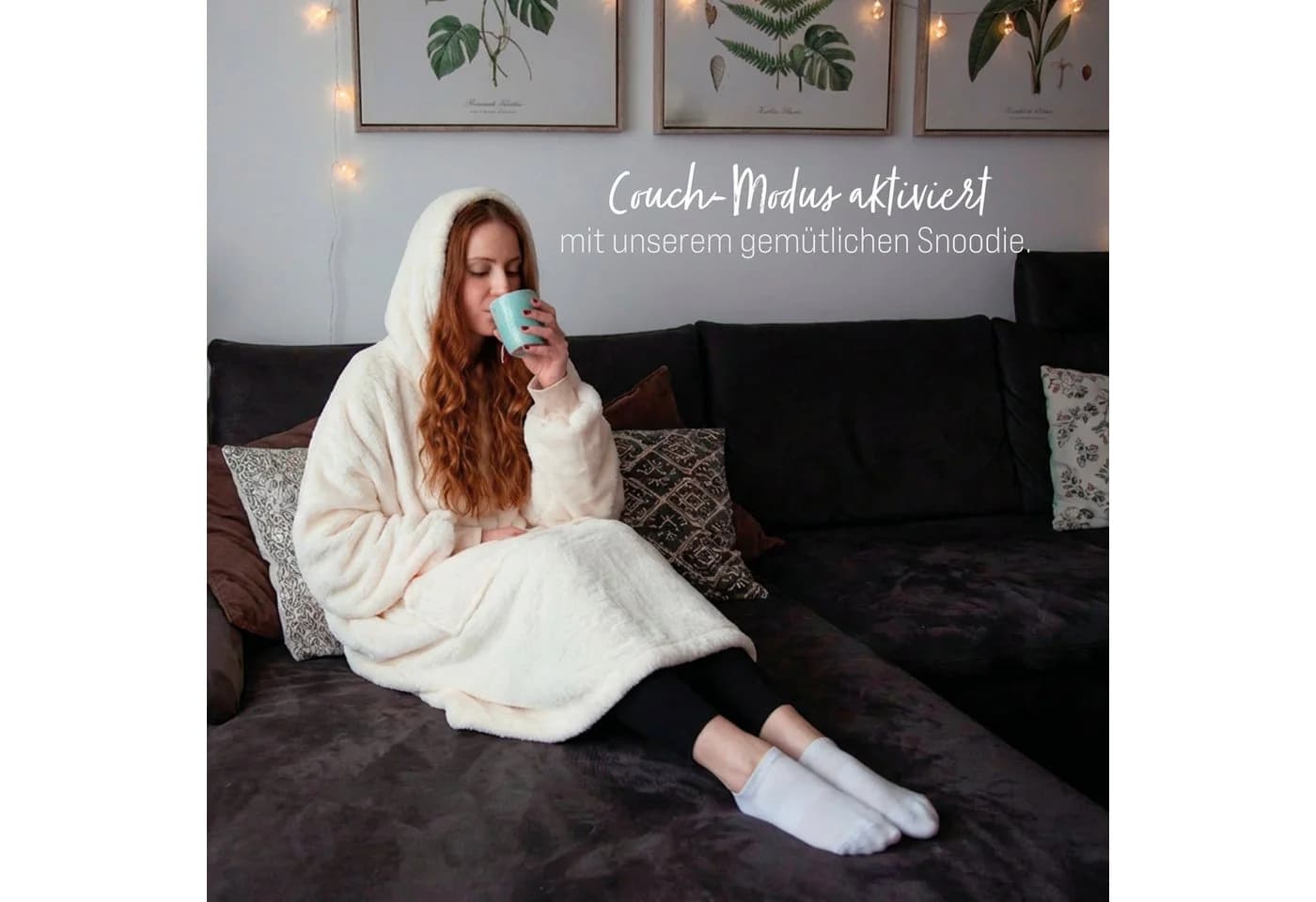 Hoodie Decke Personalisiert Sherpa mit Ärmeln - my STITCHERY - Bild 4