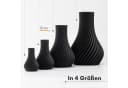 natumo Tischvase Pirum Schwarz 12 cm Spiralförmig Bild 1