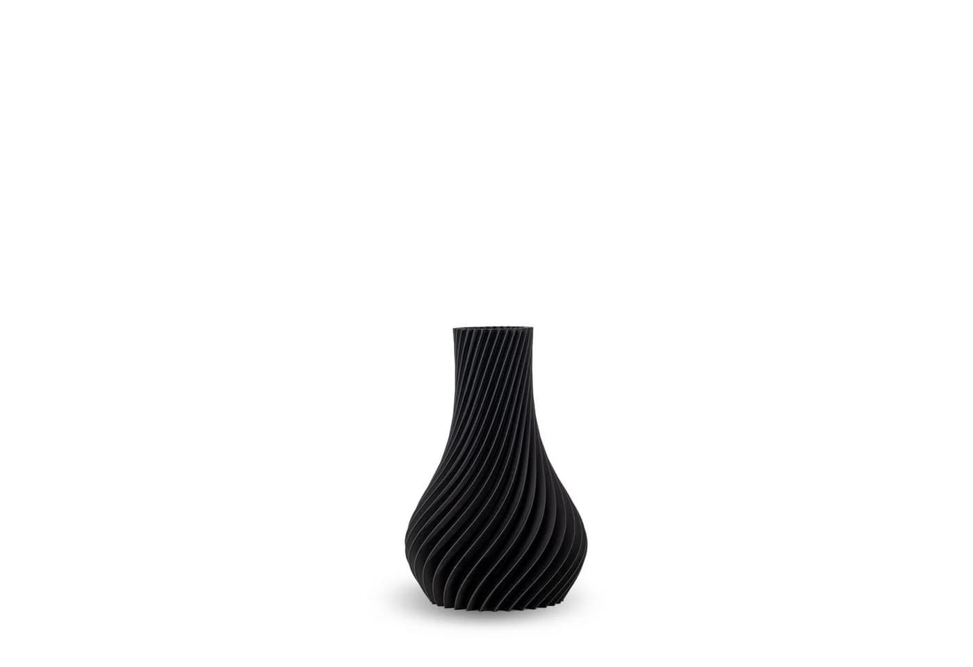 natumo Tischvase Pirum Schwarz 12 cm Spiralförmig - Bild 2