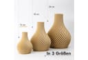 natumo Tischvase Bulba Beige Spiralförmig Design Bild 4