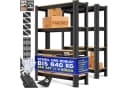 MASKO 2er-Set Lagerregal Schwerlastregal Schwarz Metall Bild 3