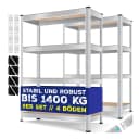 MASKO Schwerlastregal 2er-Set mit verstellbaren MDF-Ablagen Bild 1