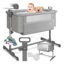 KESSER Kinderbett Hubi 3in1 Beistellbett Reisebett Grau Bild 1